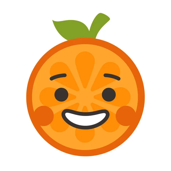 Emoji - laughing orange smile. Isolated vector. — Stock Vector