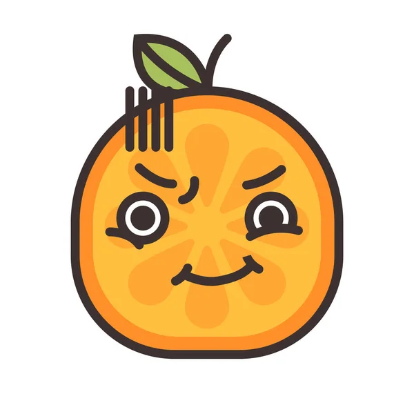 Фабрегас - злой апельсин. Изолированный вектор . — стоковый вектор