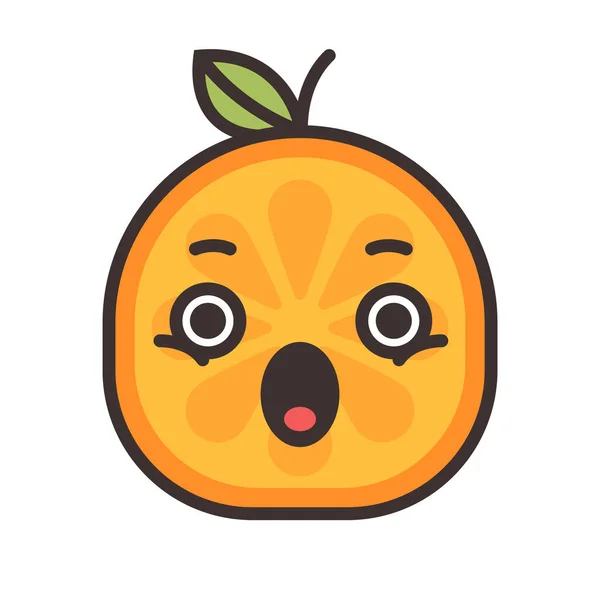 Emoji - crie sourire orange. Vecteur isolé . — Image vectorielle