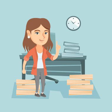 Genç Beyaz Yöneticisi işaret işaret parmağı yukarıya.