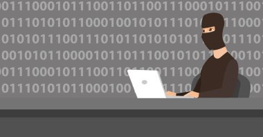 Bilgi çalmak için dizüstü bilgisayar kullanarak kesmek.