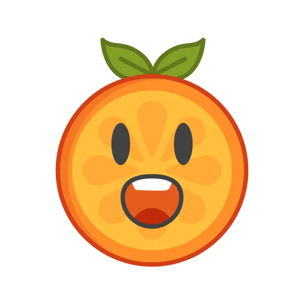 Emoji - scream orange úsměv. Izolované vektor. — Stockový vektor