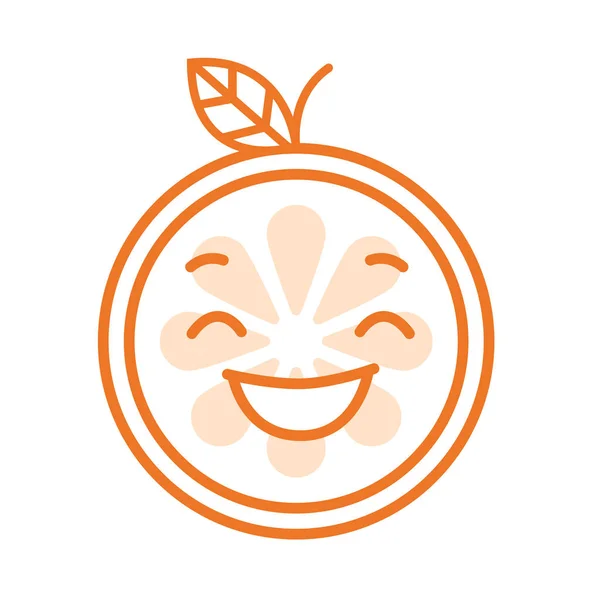 Emoji - sonrisa naranja risueño. Vector aislado . — Archivo Imágenes Vectoriales