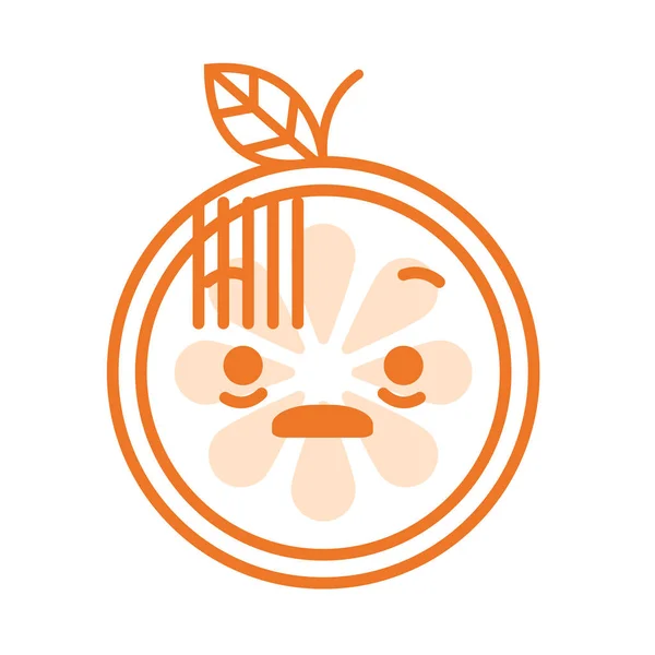 Emoji - choque o sorriso cor de laranja. Vetor isolado . — Vetor de Stock