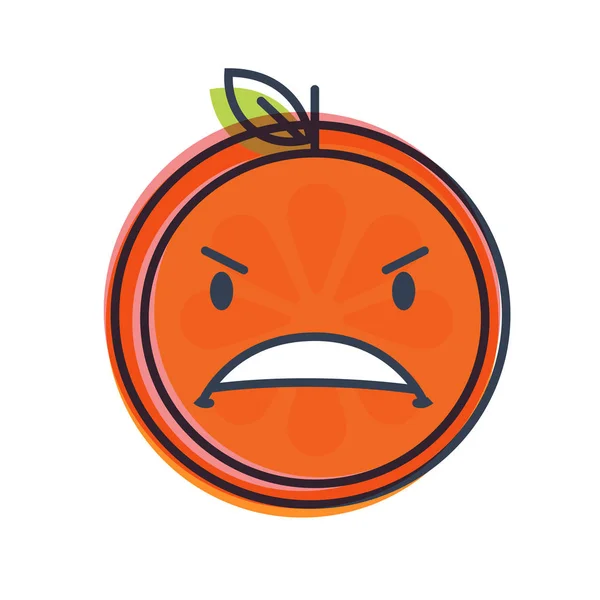 絵文字 - 猛烈なオレンジ。分離ベクトル. — ストックベクタ