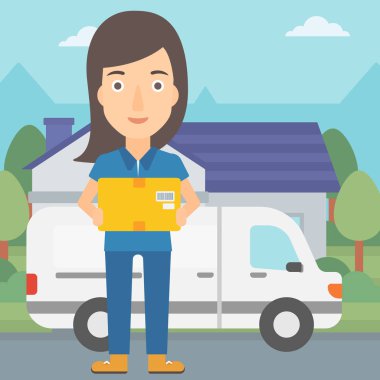 Kadın teslim kutusu.