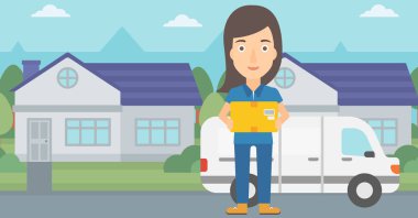 Kadın teslim kutusu.