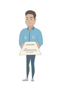 Bir sözleşme tutan genç Latin asıllı işadamı.