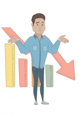 Bancrupt Latin asıllı işadamı forma kollu.