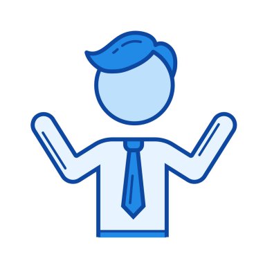 Karışık işadamı satırı simgesi.