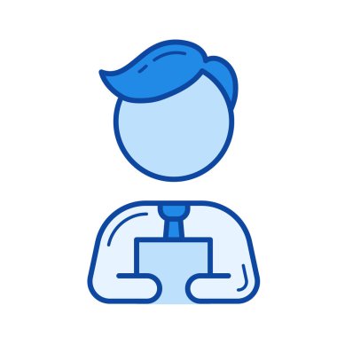 Beyaz yakalı satırı simgesi.