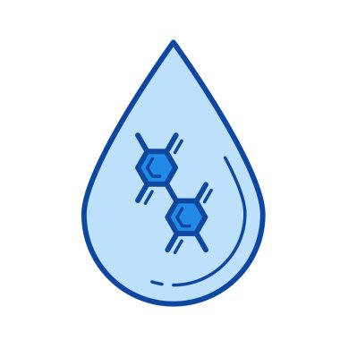 Yağ damla satırı simgesi.