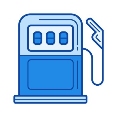 Benzin istasyonu satırı simgesi.