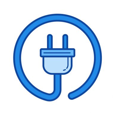 Elektrik fiş satırı simgesi.