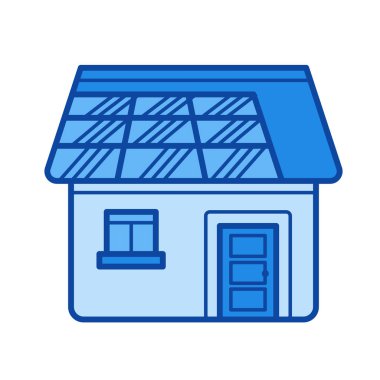 Güç verimli ev satırı simgesi.