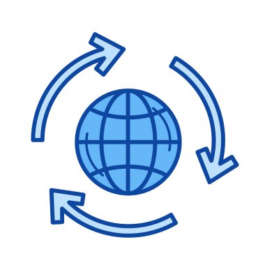 Yeşil gezegen satırı simgesi.