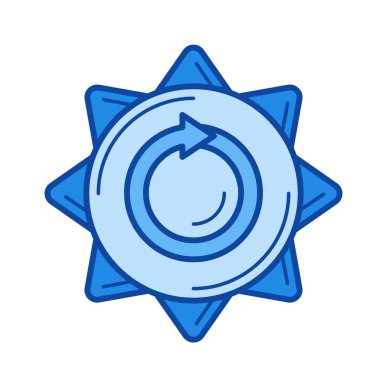 Yenilenebilir enerji hattı simgesi.