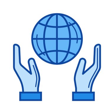 Çevre koruma çizgisi simgesi.