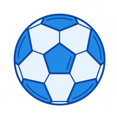 Futbol topu çizgisi simgesi.