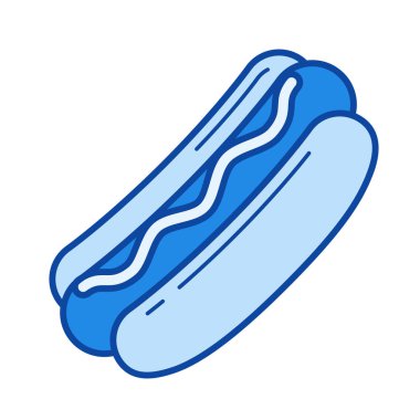 Sosisli sandviç satırı simgesi.