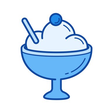 Dondurma çizgisi simgesi.