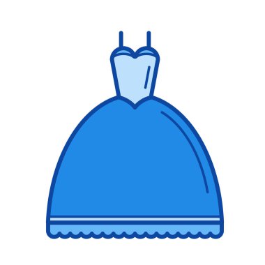 Düğün elbise satırı simgesi.