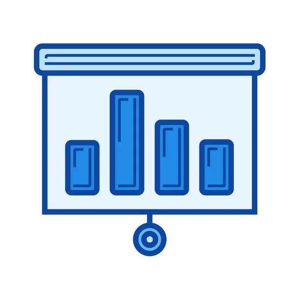 Çubuk grafik satırı simgesi. — Stok Vektör