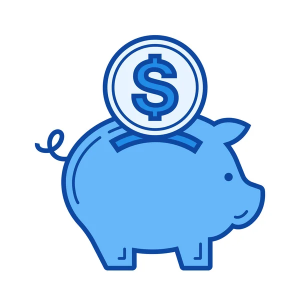 Money savings line icon. — Stock Vector