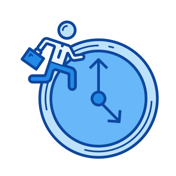 Icono de línea de gestión de tiempo . — Vector de stock