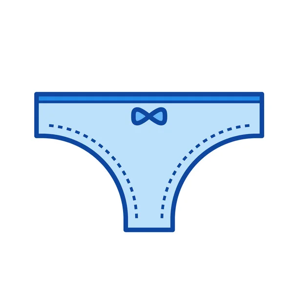 Thong pantie line icon. — Stock Vector