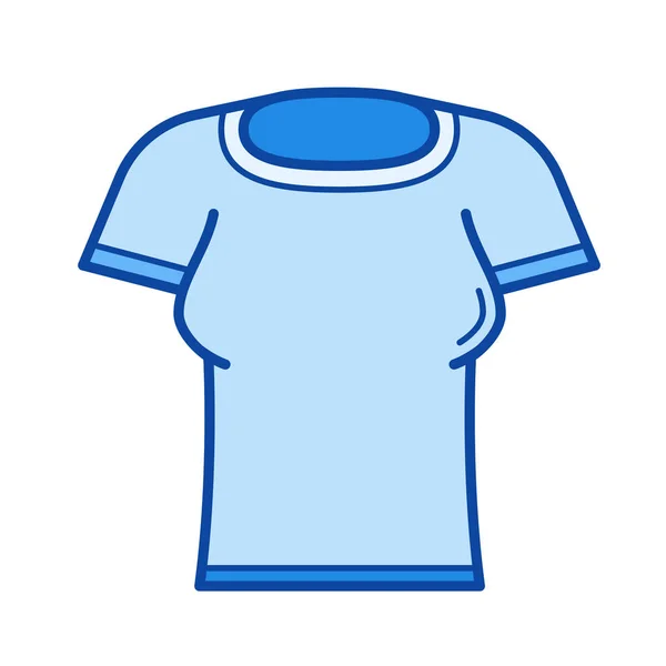 Mujer camiseta línea icono . — Vector de stock