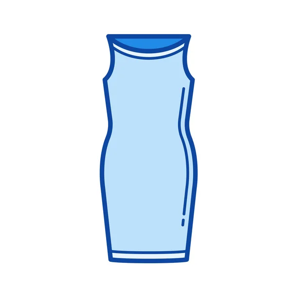 Corsage robe ligne icône . — Image vectorielle
