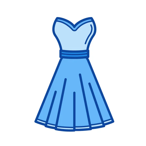 Línea de vestido icono . — Vector de stock