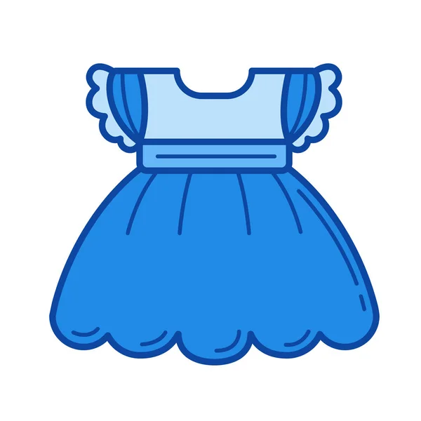 Піктограма дитячої лінії сукні . — стоковий вектор