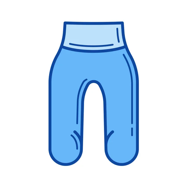 Pantalones bebé línea icono . — Archivo Imágenes Vectoriales