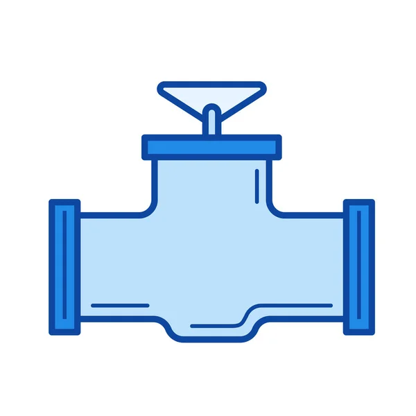 Industrial valve line icon. — Stock Vector