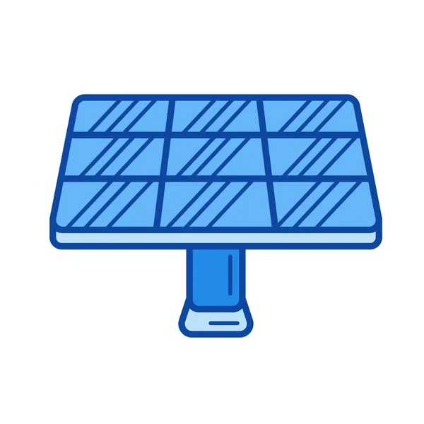 Ikona čáry solární panel. — Stockový vektor