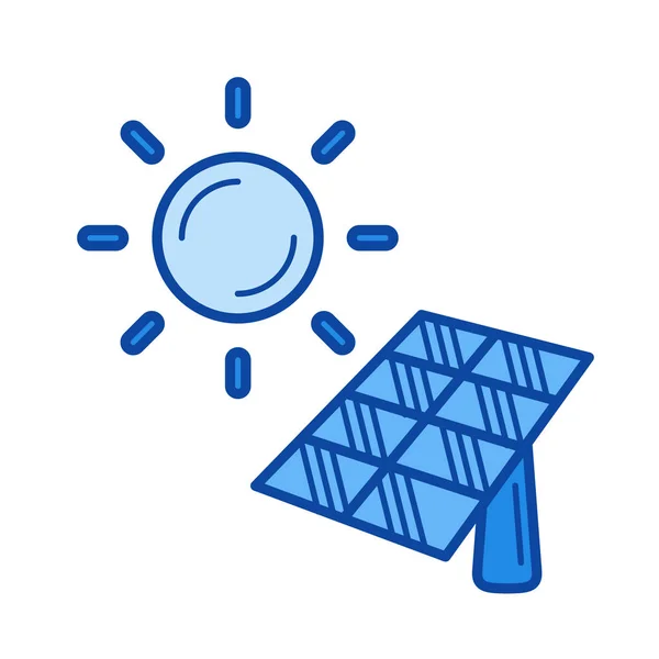 Ikona linii energii słonecznej. — Wektor stockowy