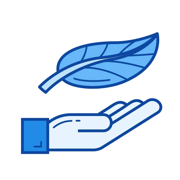 Eco friendly line icon. — Stock Vector