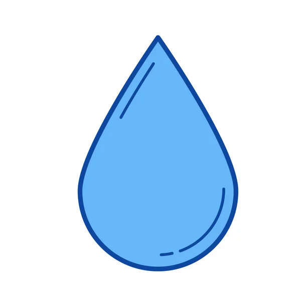 Icône de ligne de goutte d'eau . — Image vectorielle