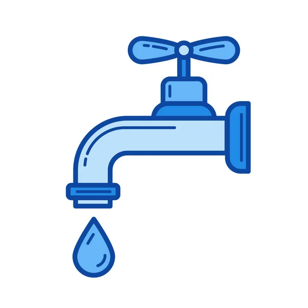 Icono de línea de suministro de agua. — Vector de stock