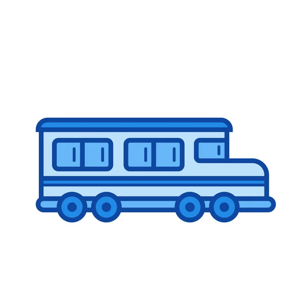 Icono de línea de autobús escolar. — Vector de stock