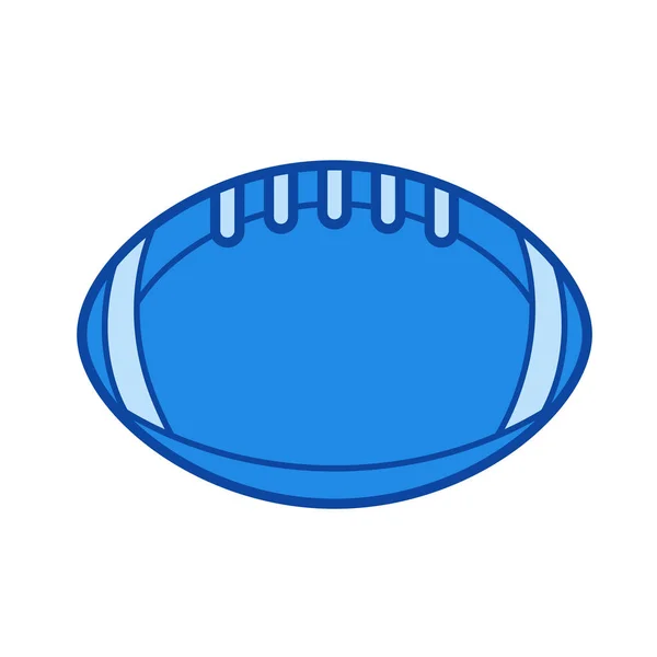 Rugby bal lijn pictogram. — Stockvector