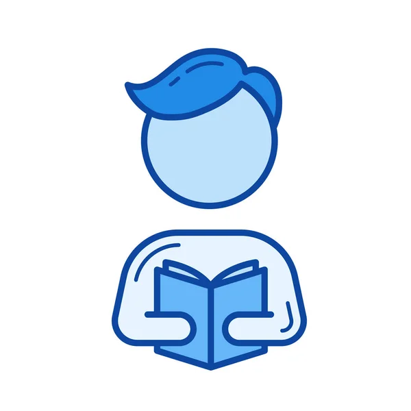 Icono línea de lectura . — Vector de stock