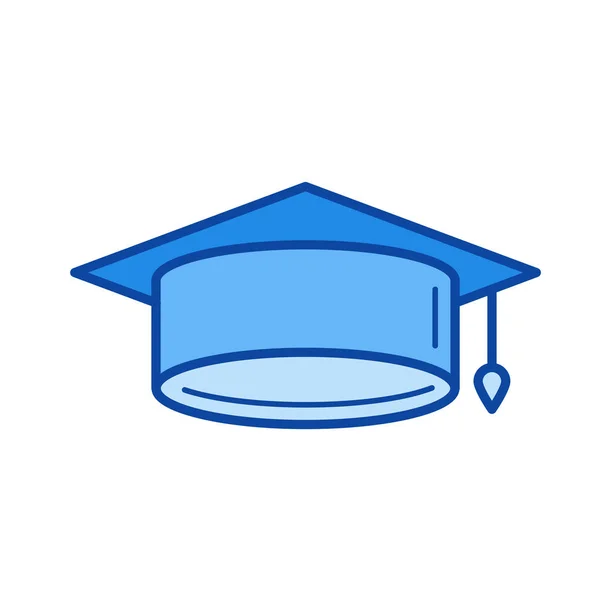 Graduation cap line icon. — Stock Vector