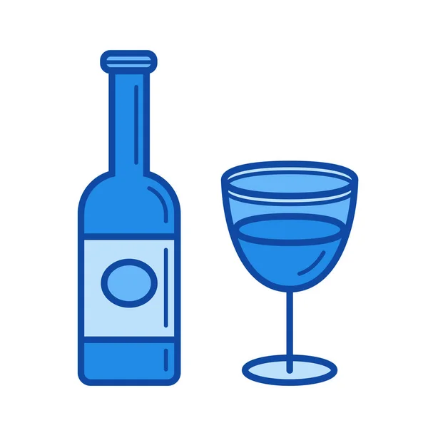 Wine line icon. — Stock Vector