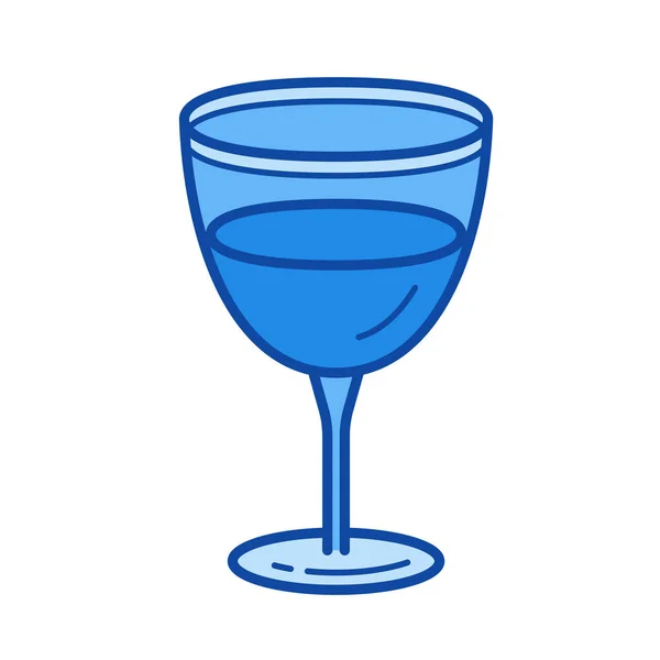 Wine glass line icon. — Stock Vector