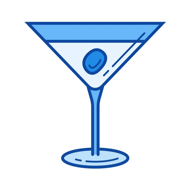 Martini lijn pictogram. — Stockvector