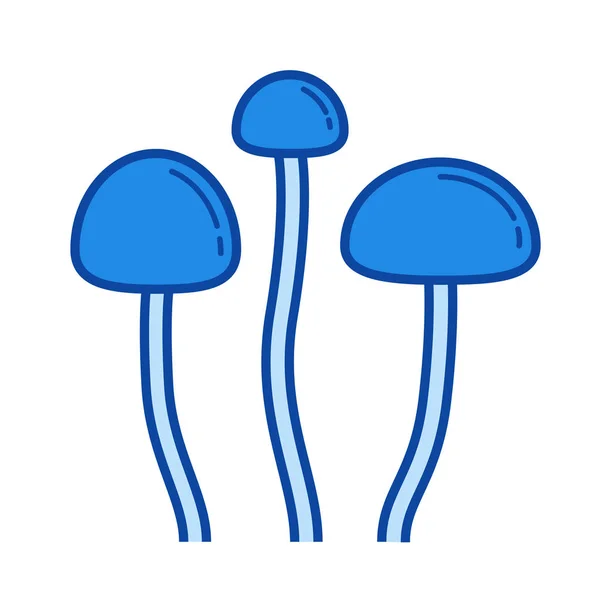 Icona della linea di funghi Agarici . — Vettoriale Stock