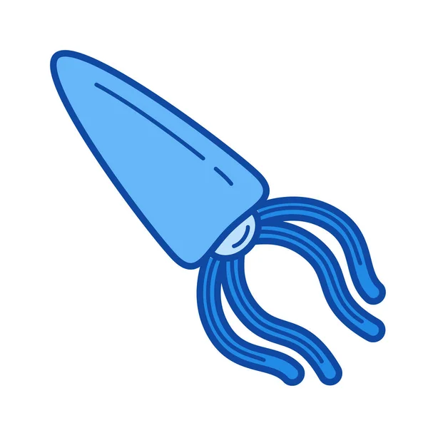 Cuttlefish line icon. — Stock Vector